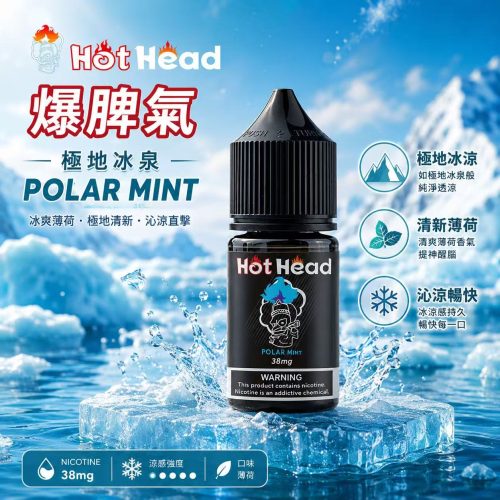 美國暴脾氣煙油極地冰泉評價｜Hot Head Polar Mint 38mg 冰涼煙油推薦